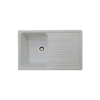 Dominox SMG100BIANCO 1 Hazneli Damlalıklı Granit Evye