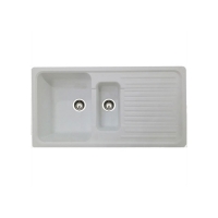 Dominox SMG150BIANCO 1.5 Hazneli Damlalıklı Granit Evye